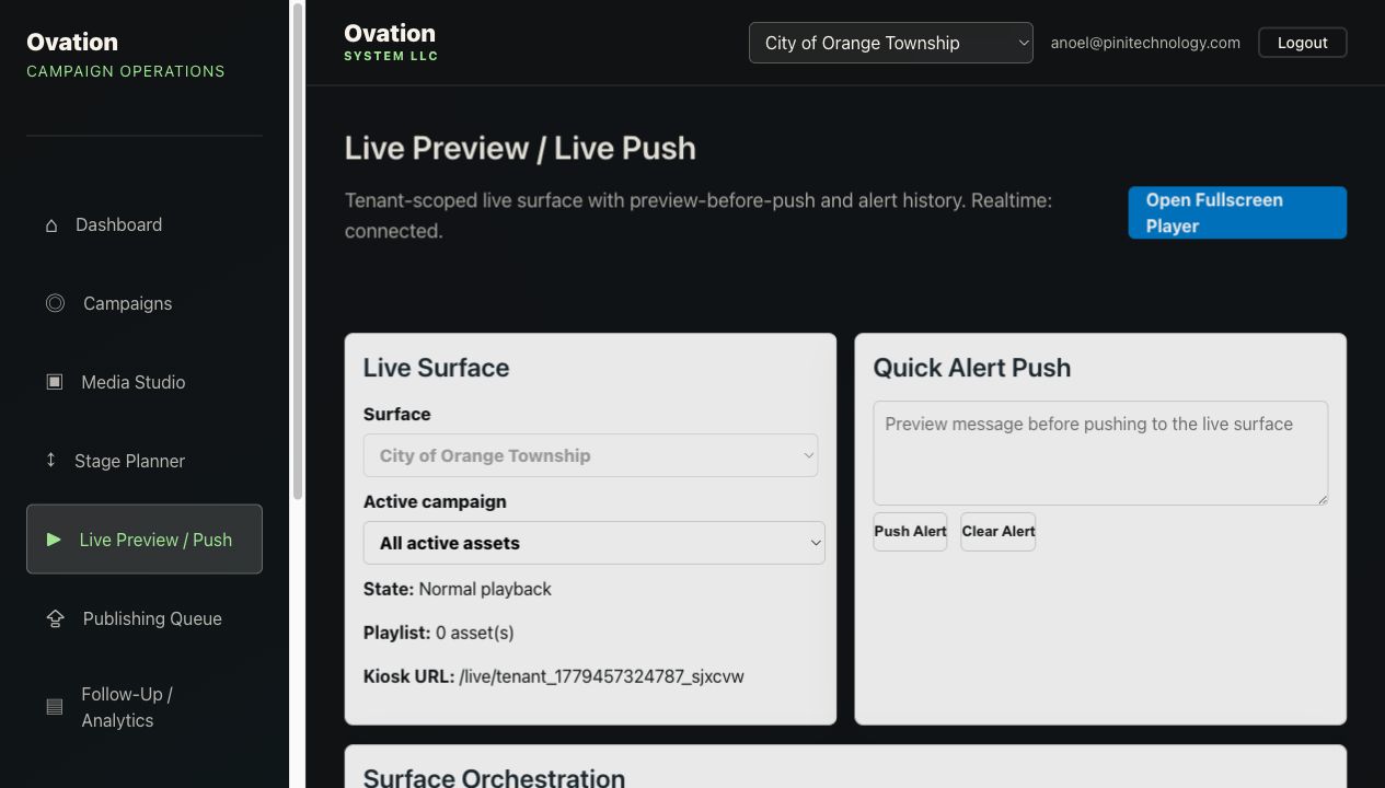 Surface orchestration preview